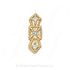 GS053 D - 14 Karat Gold Diamond Slide 